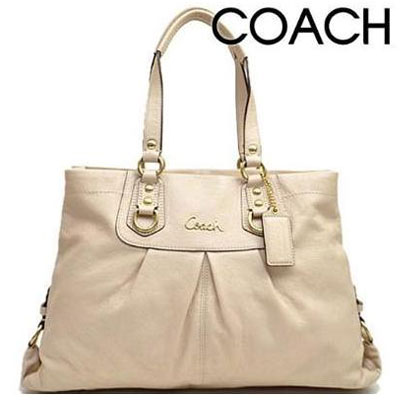 COACH 蔻驰 新款纯皮单肩手提两用包 (COACH F15513 / COACH 15513) (乳白色)，原价￥4820，限时仅售￥1858！绝对正品，超低折扣，含美国直邮～