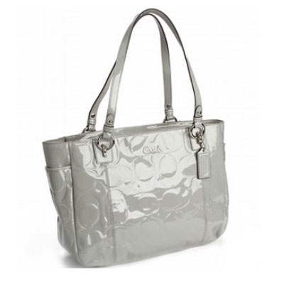 COACH蔻驰 经典LOGO漆皮单肩包 (COACH F17729 / COACH 17729) (灰色)，原价￥4050，限时仅售￥1498！绝对正品，超低折扣，含美国直邮～