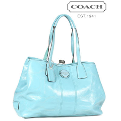 COACH 蔻驰 漆皮搭扣单肩包 (COACH F15658 / COACH 15658) (蓝色)，淑女之选，原价￥4966，限时仅售￥1658！绝对正品，超低折扣，含美国直邮～