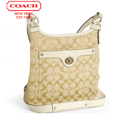 COACH 蔻驰 新款斜跨旋钮包 (COACH F16536 / COACH 16536) (卡其色+金色)，原价￥2480，限时仅售￥1258！绝对正品，超低折扣，含美国直邮～