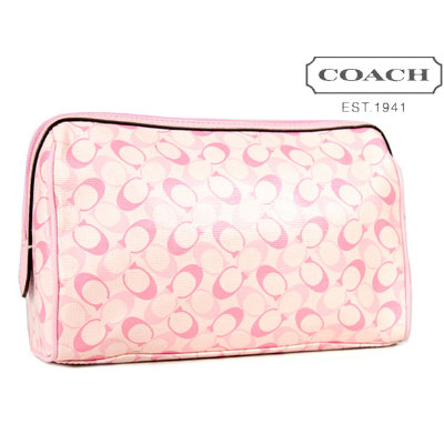 COACH 蔻驰 防水/漆皮化妆包 (COACH F45660 / COACH 45660) (粉色)，原价￥1250，限时仅售￥658！绝对正品，超低折扣，含美国直邮～