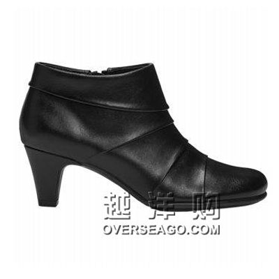 Aerosoles爱柔仕 女士高跟鞋 Play Pleat Boots(黑色)，原价￥898，限时仅售￥529！绝对正品，超低折扣，含美国直邮～