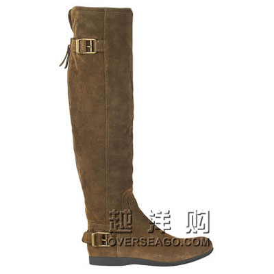 Nine West 玖熙 2011新款平跟扣带及膝靴 Nettle(黑色/棕色)，原价￥1799，限时仅售￥1299！绝对正品，超低折扣，含美国直邮～