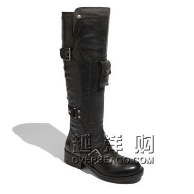 Nine West 玖熙 2011新款粗犷吊牌口袋长靴 Runway Relief Boot(黑色)， 原价￥1900，限时仅售￥1750！绝对正品，超低折扣，含美国直邮～