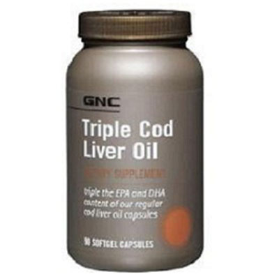 美国GNC健安喜 鳕鱼肝油（500粒/瓶*2）含VA和VD保护视力提高记忆 Cod Liver Oil 500 soft gel capsules，原价￥473，限时仅售￥388！绝对正品，超低折扣，含美国直邮哦～