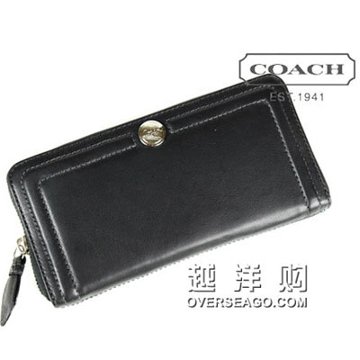 COACH 蔻驰 女士长款钱包 (COACH F46028) (黑色)，原价￥2300，限时仅售￥1188！绝对正品，超低折扣，含美国直邮～