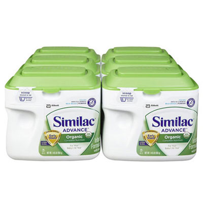 Similac雅培 1段/一段 有机奶粉(Organic)(适合0-12月)(6罐装，658g/罐*6)，原价￥2544，限时仅售￥1698！绝对正品，超低折扣，含美国直邮～