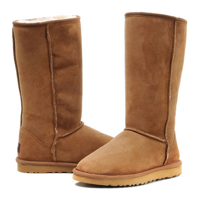 UGG Australia 新款Classic Tall 5815羊皮毛一体高筒女靴(栗色)，原价￥2868，限时仅售￥2238！绝对正品，超低折扣，含美国直邮～