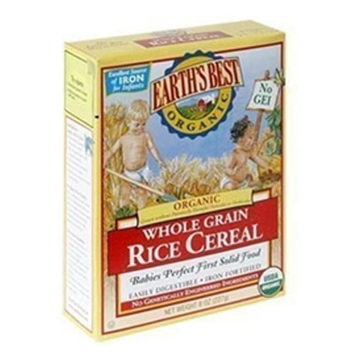 Earth's Best世界最好 高铁婴儿大米米粉 Organic Rice Cereal(227g/盒，12盒装) ，原价￥580，限时仅售￥528！绝对正品,超低折扣,含美国直邮～