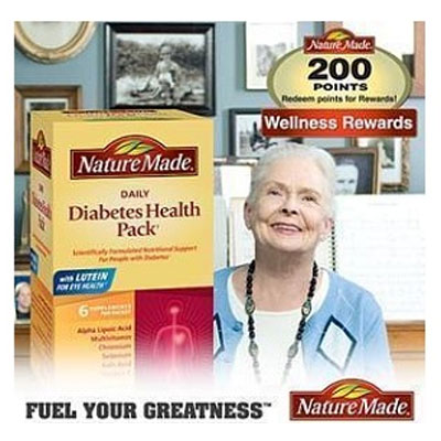 美国Nature Made莱萃美 糖尿病健康包套餐 Daily Diabetes Health Pack(60包/盒)，原价￥419，限时仅售￥308！绝对正品，超低折扣，含美国直邮哦~
