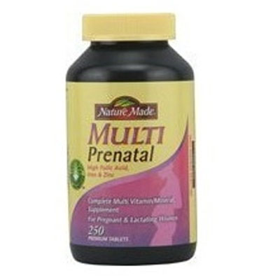 美国Nature Made莱萃美 孕妇多种维生素营养片 Multi Prenatal(250粒/瓶)，原价￥367，限时仅售￥298！绝对正品，超低折扣，含美国直邮哦~