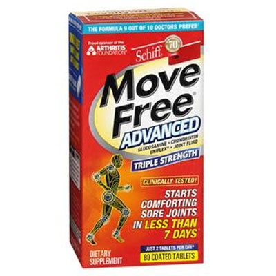 美国Schiff席夫 三倍强效维骨力 Move Free Advanced Triple Strength(230mg*80粒)，原价￥479，限时仅售￥338！绝对正品，超低折扣，含美国直邮哦~