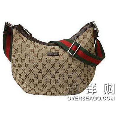 GUCCI古驰 新款女式中号单肩斜挎包 MEDIUM MESSENGER BAG (181092 F4F5R 9791) (浅米色+乌木色)，原价￥11800，限时仅售￥4688！绝对正品，超低折扣，含美国直邮～