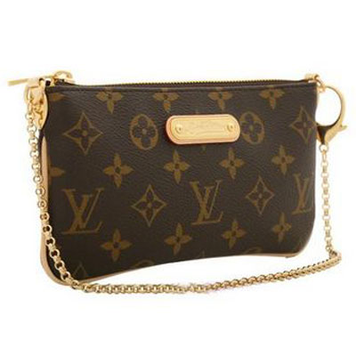 LOUIS VUITTON 路易威登 经典老花单肩/手拿宴会包 MILLA CLUTCH MM (M60094) (棕色)，原价￥12000，限时仅售￥4588！绝对正品，超低折扣，含美国直邮～