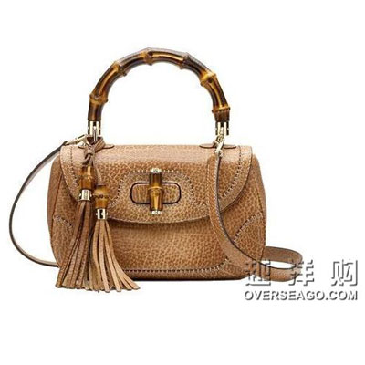 GUCCI古驰 2011新款中号手提包 BAMBOO (224964A2O0G2703) (浅棕色)，原价￥28800，限时仅售￥15688！绝对正品，超低折扣，含美国直邮～