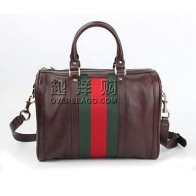 GUCCI古驰 2011新款中号圆筒包 VINTAGE WEB (247205A7MAG2061) (棕色)，原价￥15800，限时仅售￥10888！绝对正品，超低折扣，含美国直邮～