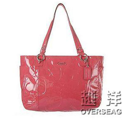 COACH 蔻驰 女士漆皮大号单肩/手提包 (COACH F17729 / COACH 17729) (西瓜红)，原价￥4050，限时仅售￥1788！绝对正品，超低折扣，含美国直邮～
