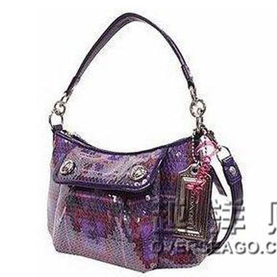 COACH 蔻驰 新款POPPY系列女士珠片单肩/斜挎包 (COACH F16048 / COACH 16048) (紫色)，原价￥3300，限时仅售￥1328！绝对正品，超低折扣，含美国直邮～
