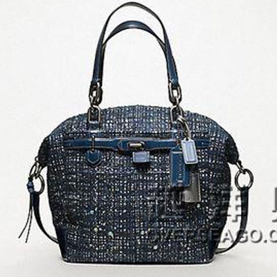 COACH 蔻驰 CHELSEA切尔西系列仿羔皮呢EMERSON单肩/手提包（COACH F17813 / COACH 17813）(蓝色，绿色)，原价￥6200，限时仅售￥3488！绝对正品，超低折扣，含美国直邮～