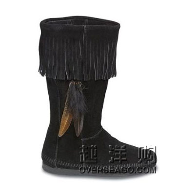 Minnetonka 迷你唐卡 2011新款Moccasin 3-In-1 Calf Hi Boot（黑色/棕色/棕褐色）， 原价￥1788，限时仅售￥859！绝对正品，超低折扣，含美国直邮～