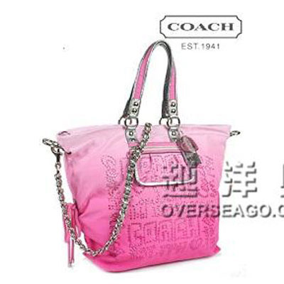 COACH 蔻驰 新款POPPY珍藏限量版特大号手袋 (COACH F15132/ COACH 15132) (灰色，粉红色)，原价￥8327，限时仅售￥2788！绝对正品，超低折扣，含美国直邮～