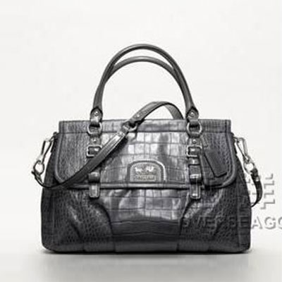 COACH 蔻驰 2011新款MADISON麦迪逊系列鳄鱼皮纹单肩/手提包（COACH F18631 / COACH 18631）(深灰色)，原价￥9280，限时仅售￥5588！绝对正品，超低折扣，含美国直邮～