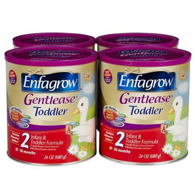 Enfamil 美赞臣 2段/二段 防胀气婴幼儿奶粉(Gentlease)(适合10-36个月)(4罐装，680g/罐*4)，原价￥1388，限时仅售￥958！绝对正品，超低折扣，含美国直邮～