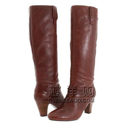 Nine West 玖熙 2011新款纯皮粗跟高筒女靴 Mora (黑色/棕色)，原价￥1300，限时仅售￥988！绝对正品，超低折扣，含美国直邮～