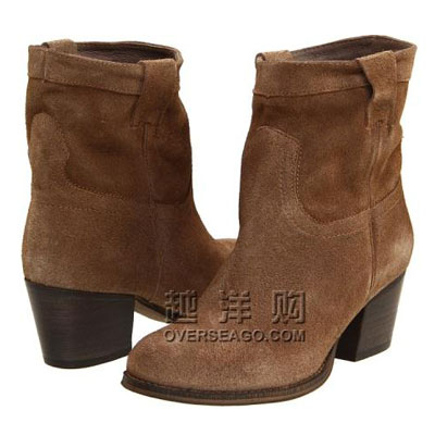 Steve Madden 史蒂夫•马登 新款翻皮短靴 Shakkerr (黑色/棕色)，原价￥1958，限时仅售￥1438！绝对正品，超低折扣，含美国直邮～