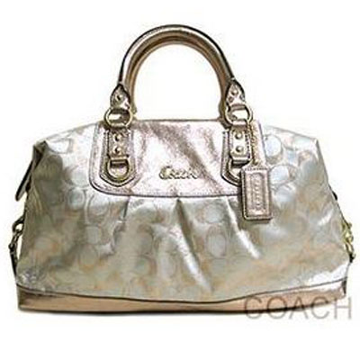 COACH 蔻驰 新款手提斜跨两用包 (COACH F15809 / COACH 15809) (金银色)，原价￥4655，限时仅售￥1658！绝对正品，超低折扣，含美国直邮～
