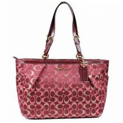 COACH 蔻驰 2011新款大号女士提花织布单肩/手提包 (COACH F18107 / COACH 18107) (红色，黑色)，原价￥3980，限时仅售￥1588！绝对正品，超低折扣，含美国直邮～