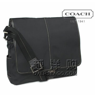 COACH蔻驰 新款时尚尼龙单肩/斜挎包 (COACH F70443/ COACH 70443) (黑色)，原价￥3668，限时仅售￥1288！绝对正品，超低折扣，含美国直邮～