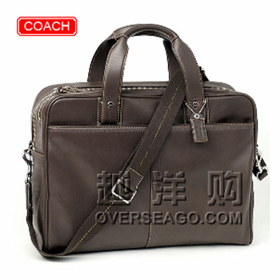COACH蔻驰 2012新款真皮男士手提/斜挎电脑包 (COACH F70094 / COACH 70094) (黑色/褐色)，原价￥7288，限时仅售￥3128！绝对正品，超低折扣，含美国直邮～