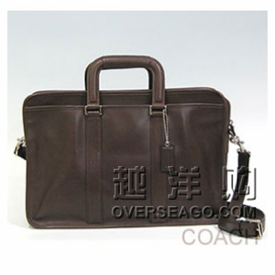 COACH蔻驰 2012新款真皮男士手提/斜挎多功能包 (COACH F70374 / COACH 70374) (黑色/褐色)，原价￥5998，限时仅售￥2388！绝对正品，超低折扣，含美国直邮～