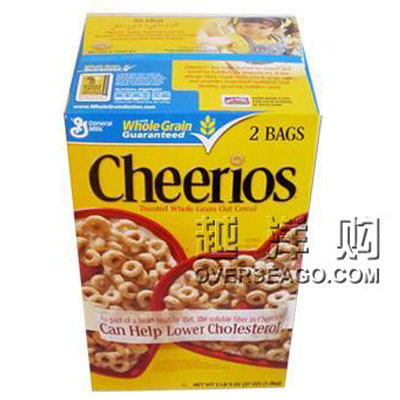 GENERAL MILLS  通用磨坊 美国营养麦圈 CHEERIOS(37 oz/1.0kg)，原价￥268， 限时仅售￥ 228！绝对正品，超低折扣，含美国直邮哦~~