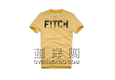 ABERCROMBIE & FITCH  阿贝克隆贝比&费奇 男圆领短袖T恤（多色），原价￥，限时仅售￥！绝对正品，超低折扣，含美国直邮～