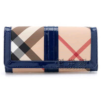 BURBERRY 巴宝莉 女士新星格纹图案长款钱包 (NOVA CHECK) (蓝色)，原价￥3868，限时仅售 ￥2588！绝对正品，超低折扣，含美国直邮～