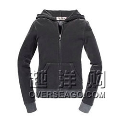 JUICY COUTOURE 橘滋 女士丝绒连帽衫 DOG CREST VELOUR HOODIE （JG005419）（多色），原价￥2068，限时仅售￥1298！绝对正品，超低折扣，含美国直邮～