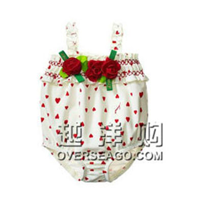 JUICY COUTURE 橘滋 印花泳装 LAYETTE HEART SWIMSUIT(JCKNG463)(白色心印)，原价￥978，限时仅售￥598！绝对正品，超低折扣，含美国直邮～