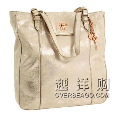 JUICY COUTURE  橘滋 女士单肩/手提包 MIMI LEATHER TOTE (YHRU2946) (杏色)，原价￥3388，限时仅售￥2388！绝对正品，超低折扣，含美国直邮～