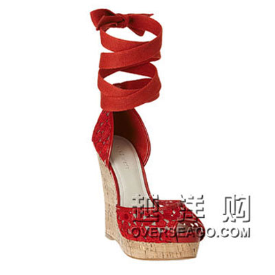 NINE WEST 玖熙 2012新款鱼嘴绑带坡跟凉鞋 LOVESTORY (多色)，原价￥1688，限时仅售￥1028！绝对正品，超低折扣，含美国直邮～