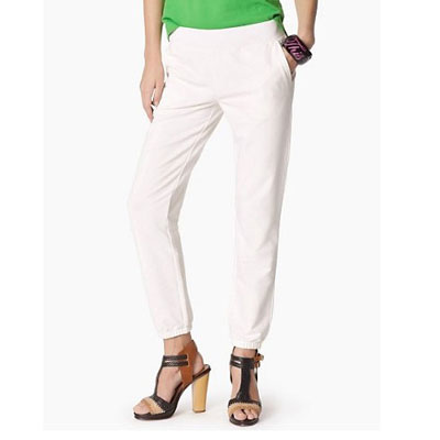 JUICY COUTOURE 橘滋 女生休闲长裤 TRCOT FRENCH TERRY PANT(JG005666)(白色)，原价￥1658，限时仅售￥898！绝对正品，超低折扣，含美国直邮～