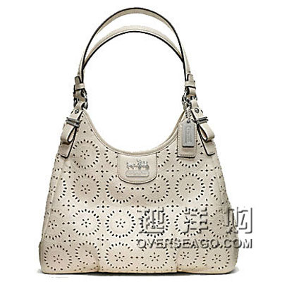 COACH 蔻驰  麦迪逊系列镂空皮革MAGGIE手提包 MADISON LACE LEATHER MAGGIE (19625)，原价￥6800，限时仅售￥4480！绝对正品，超低折扣，含美国直邮～