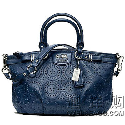 COACH 蔻驰 麦迪逊系列镂空皮革SOPHIA手提包 MADISON LACE LEATHER (COACH F19629) ，原价￥6200，限时仅售￥4080！绝对正品，超低折扣，含美国直邮～