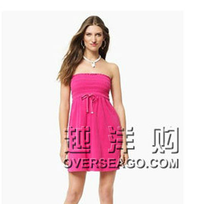 JUICY COUTOURE 橘滋 女士连衣裙 TERRY SMOCKED DRESS(JGM00048)(多色)，原价￥2188，限时仅售￥1198！绝对正品，超低折扣，含美国直邮～