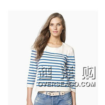 JUICY COUTOURE 橘滋 女生条纹T恤 CAPRI TEE(JG005484)(多色)，原价￥1588，限时仅售￥998！绝对正品，超低折扣，含美国直邮～