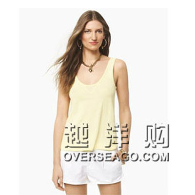 JUICY COUTOURE 橘滋 女士背心 COTTON JERSEY TANK(JG005508)(多色)，原价￥1078，限时仅售￥698！绝对正品，超低折扣，含美国直邮～