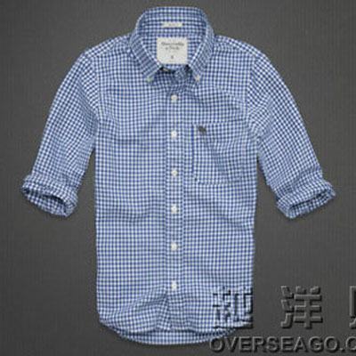 ABERCROMBIE & FITCH  阿贝克隆贝比&费奇 2012年新款男士格子衬衫  JOHNS BROOK(多色)，原价￥948，限时仅售￥738！绝对正品，超低折扣，含美国直邮～