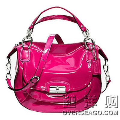 COACH 蔻驰 克里斯汀系列圆形漆皮女士手提包 KRISTIN (COACH F19297) ，原价￥4980，限时仅售￥3300！绝对正品，超低折扣，含美国直邮～