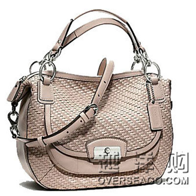 COACH 蔻驰 克里斯汀系列编织皮革圆型手提包 KRISTIN (COACH F19312) ，原价￥5880，限时仅售￥3880！绝对正品，超低折扣，含美国直邮～